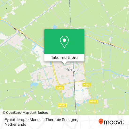 Fysiotherapie Manuele Therapie Schagen, Piet Mondriaanpark 1 map