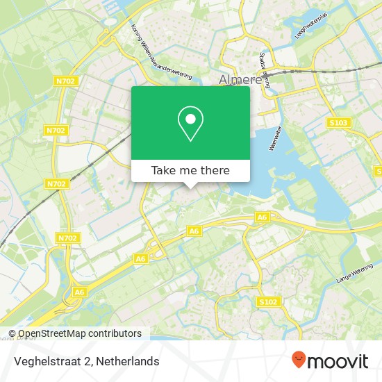 Veghelstraat 2, 1324 WH Almere-Stad map