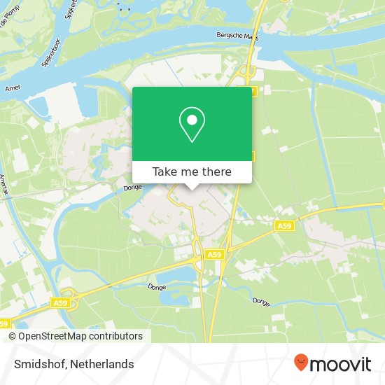 Smidshof, Smidshof, 4941 Raamsdonksveer, Nederland Karte