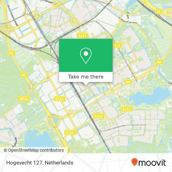 Hogevecht 127, 1102 HG Amsterdam map