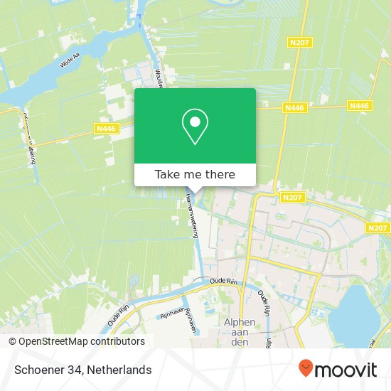 Schoener 34, 2401 MT Alphen aan den Rijn Karte
