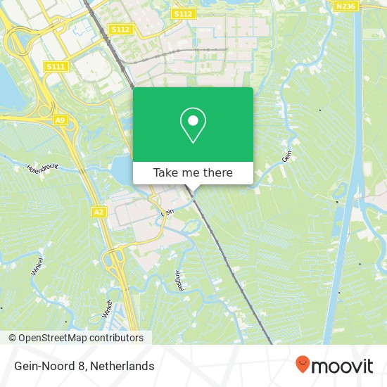 Gein-Noord 8, 1391 GX Abcoude Karte