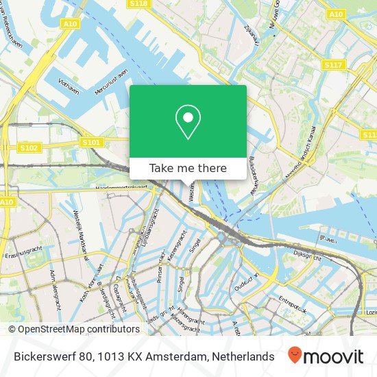 Bickerswerf 80, 1013 KX Amsterdam map