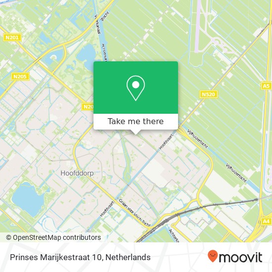Prinses Marijkestraat 10, 2131 XT Hoofddorp map