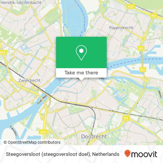 Steegoversloot (steegoversloot doel), 3311 XD Dordrecht map