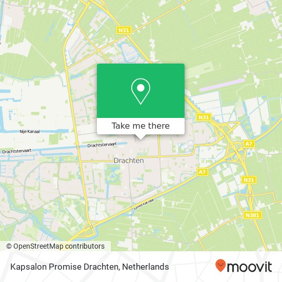 Kapsalon Promise Drachten, Noordkade 35 map