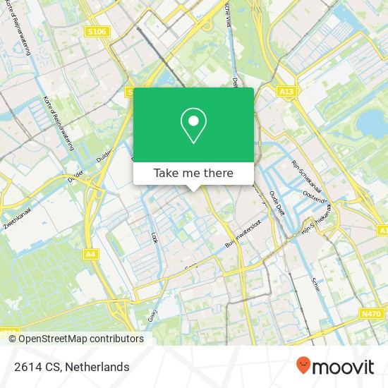2614 CS, 2614 CS Delft, Nederland map