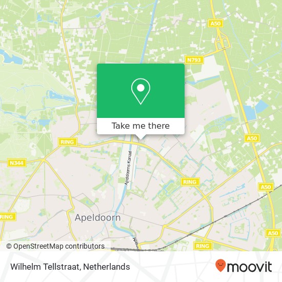 Wilhelm Tellstraat, Wilhelm Tellstraat, 7323 Apeldoorn, Nederland map