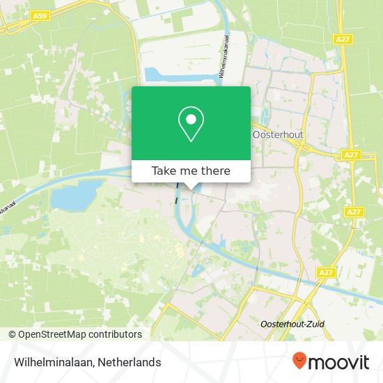 Wilhelminalaan, Wilhelminalaan, Oosterhout, Nederland Karte