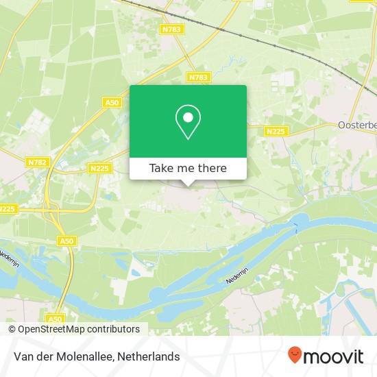 Van der Molenallee, Van der Molenallee, 6865 Doorwerth, Nederland map