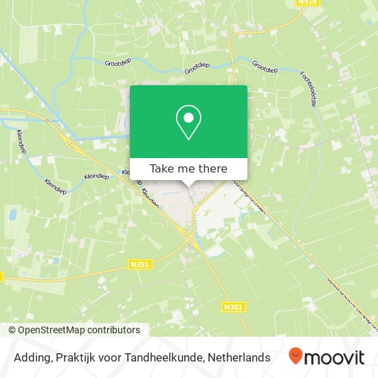 Adding, Praktijk voor Tandheelkunde, Snellingerdijk 39A map