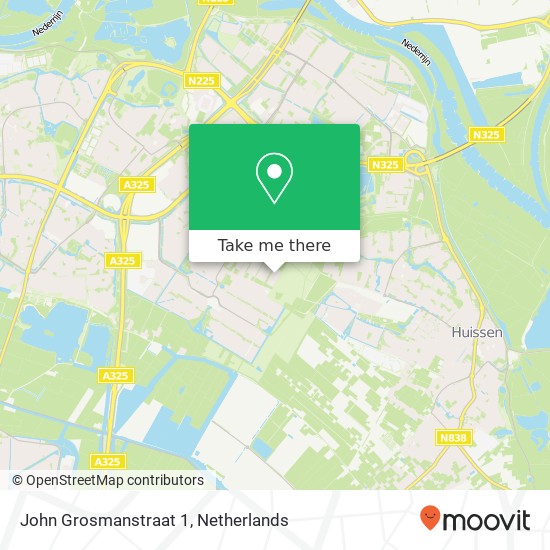 John Grosmanstraat 1, 6836 WJ Arnhem map