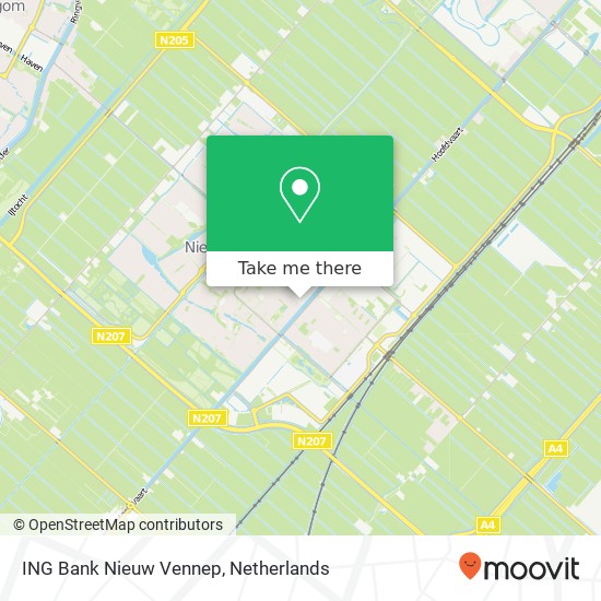 ING Bank Nieuw Vennep, Venneperhof Karte