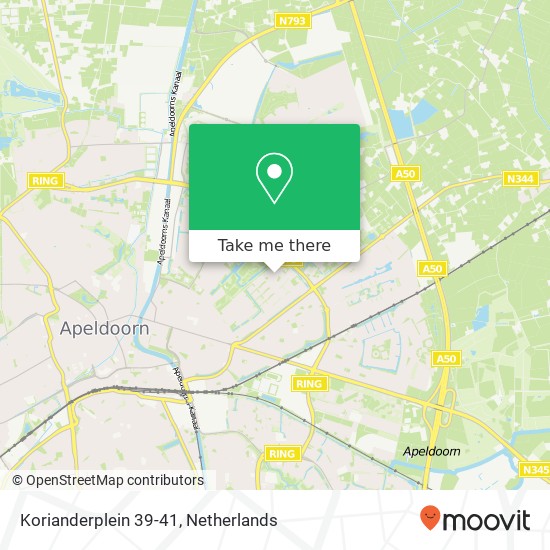 Korianderplein 39-41, Korianderplein 39-41, 7322 NB Apeldoorn, Nederland Karte