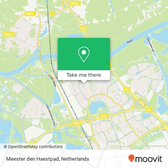 Meester den Haestpad, 5237 JE 's-Hertogenbosch Karte