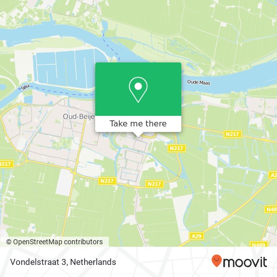 Vondelstraat 3, 3261 PM Oud-Beijerland map