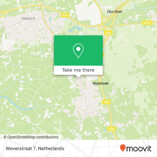 Weverstraat 7, Weverstraat 7, 5388 PK Nistelrode, Nederland map