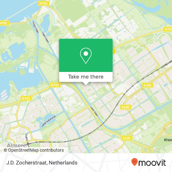 J.D. Zocherstraat, 1333 Almere-Buiten map