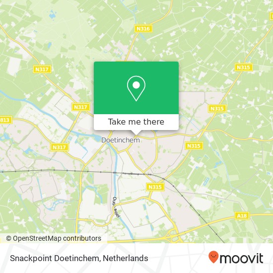 Snackpoint Doetinchem, Doctor Huber Noodtstraat 74 map