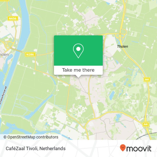 CaféZaal Tivoli, Dorpsstraat 84 map