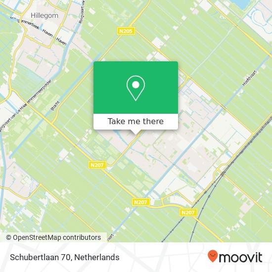 Schubertlaan 70, Schubertlaan 70, 2151 GB Nieuw-Vennep, Nederland map