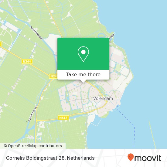 Cornelis Boldingstraat 28, Cornelis Boldingstraat 28, 1132 VE Volendam, Nederland map