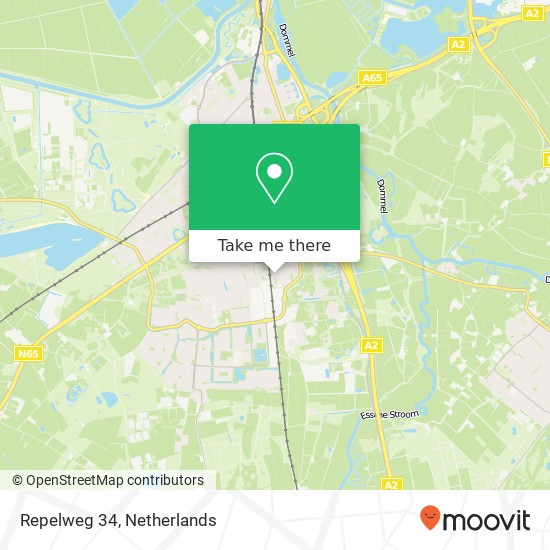 Repelweg 34, 5261 SM Vught Karte