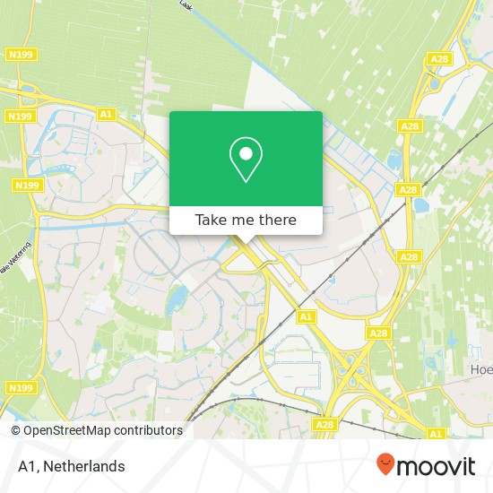A1, 3825 Amersfoort map