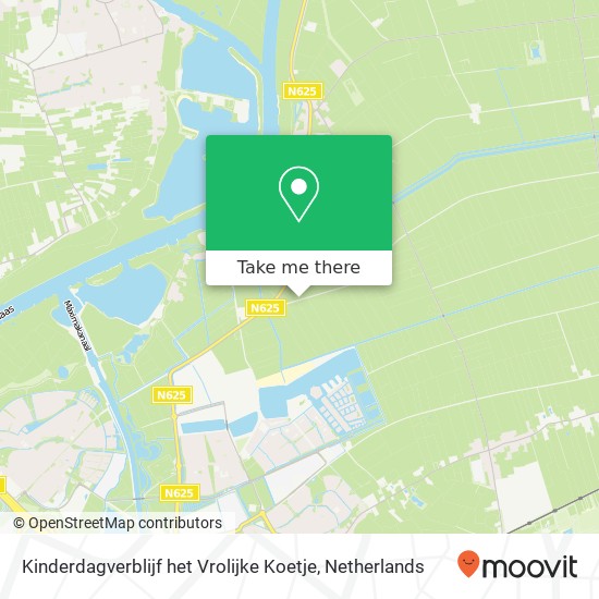 Kinderdagverblijf het Vrolijke Koetje, Empelsehoefweg map