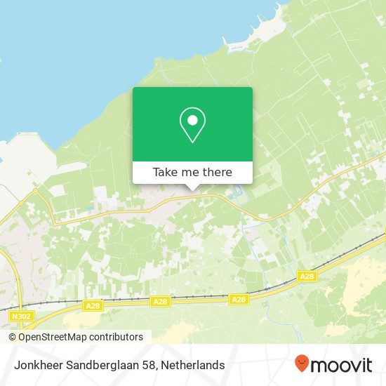 Jonkheer Sandberglaan 58, 3849 PX Hierden map