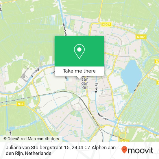 Juliana van Stolbergstraat 15, 2404 CZ Alphen aan den Rijn map