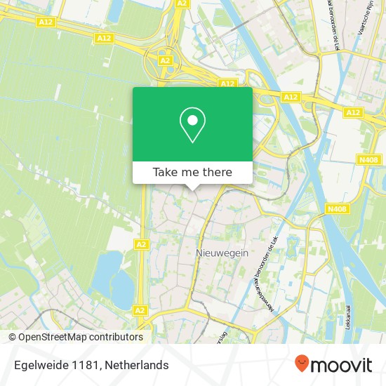 Egelweide 1181, 3437 WJ Nieuwegein Karte
