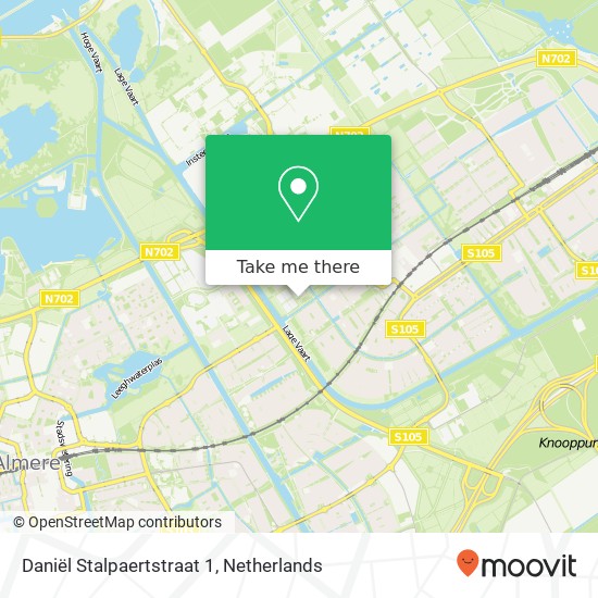 Daniël Stalpaertstraat 1, 1333 NA Almere-Buiten map