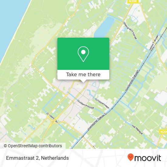 Emmastraat 2, 2211 CN Noordwijkerhout Karte