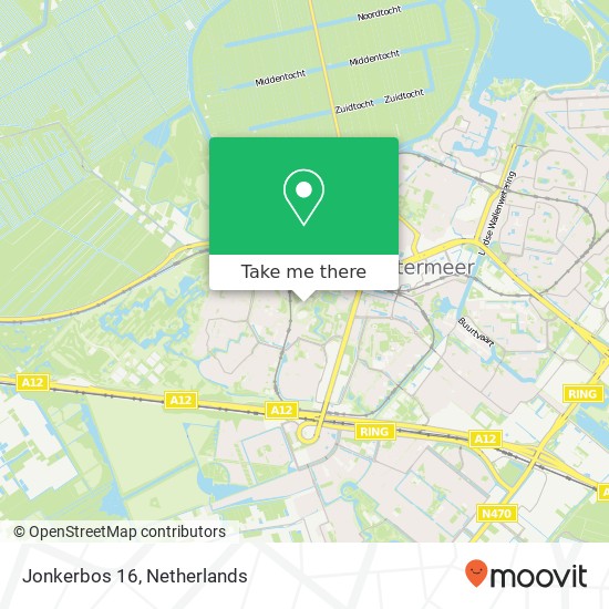 Jonkerbos 16, 2715 SK Zoetermeer map