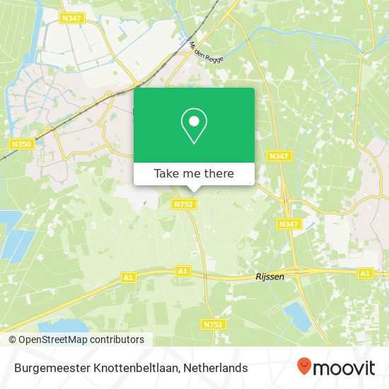 Burgemeester Knottenbeltlaan, 7461 PC Rijssen map