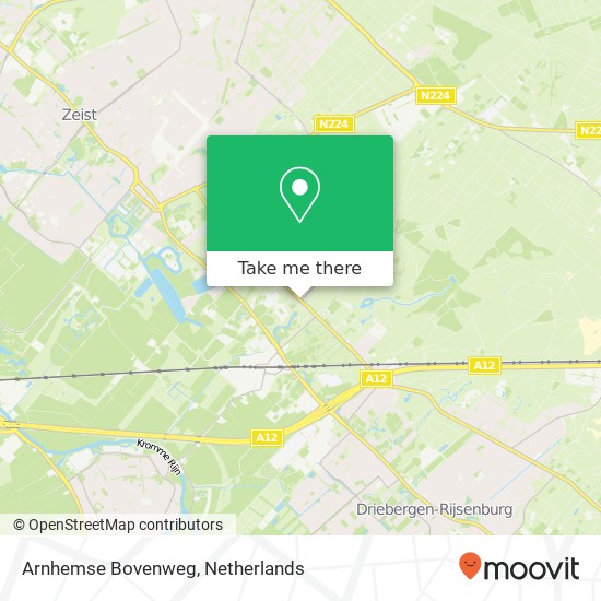 Arnhemse Bovenweg, 3708 Zeist map