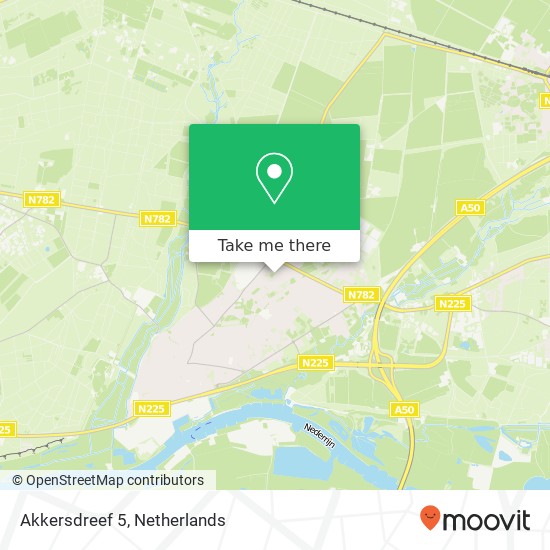 Akkersdreef 5, 6871 LN Renkum map