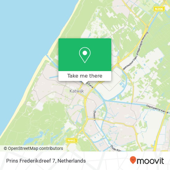 Prins Frederikdreef 7, 2224 AA Katwijk aan Zee Karte