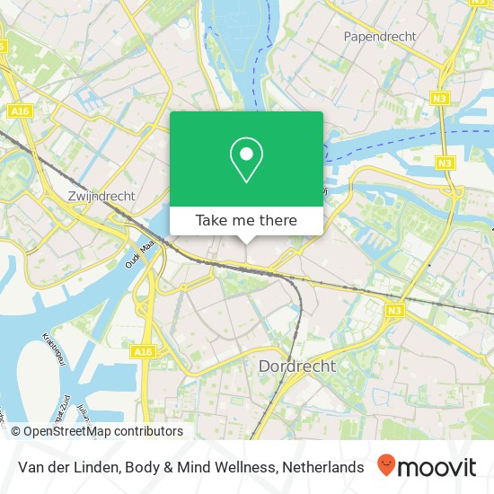 Van der Linden, Body & Mind Wellness, Johan de Wittstraat 160B map