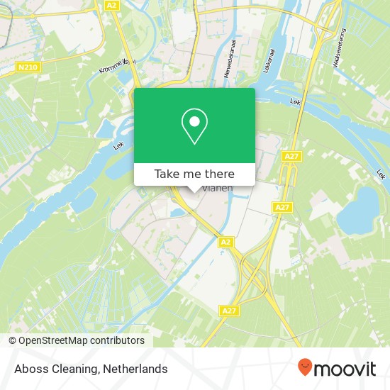 Aboss Cleaning, Louise Christinestraat 11 map