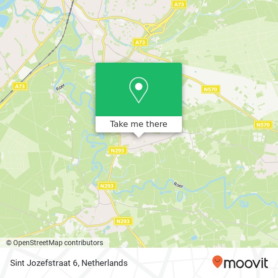 Sint Jozefstraat 6, 6074 BK Melick map