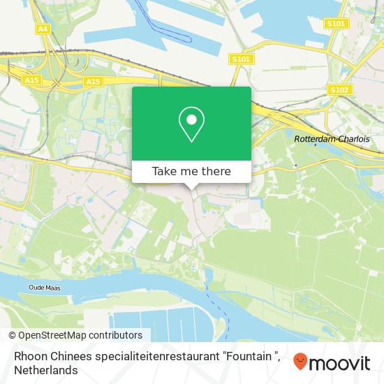 Rhoon Chinees specialiteitenrestaurant "Fountain ", Strawinskiplein 15 map