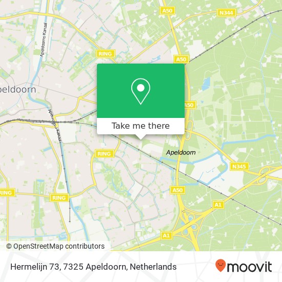 Hermelijn 73, 7325 Apeldoorn Karte