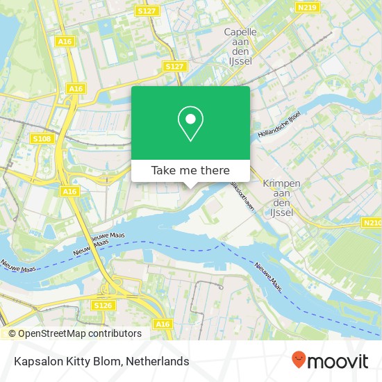 Kapsalon Kitty Blom, Doormanstraat 50 map