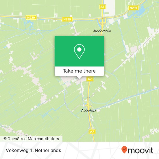 Vekenweg 1, 1657 EC Abbekerk Karte