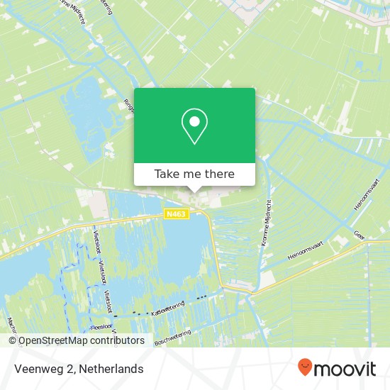 Veenweg 2, 2432 CA Noorden Karte