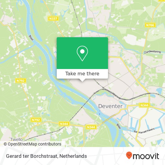 Gerard ter Borchstraat, 7412 ZG Deventer map