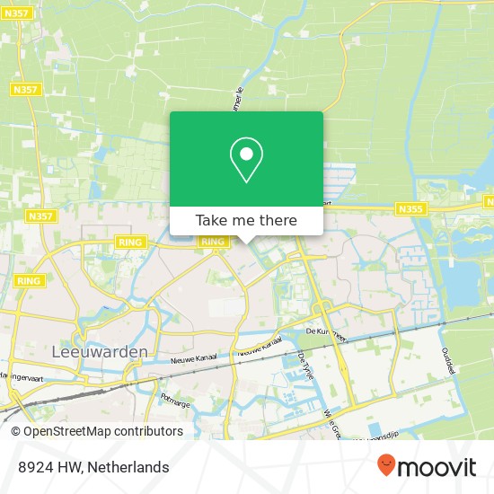 8924 HW, 8924 HW Leeuwarden, Nederland Karte