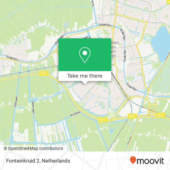 Fonteinkruid 2, 2408 LC Alphen aan den Rijn map